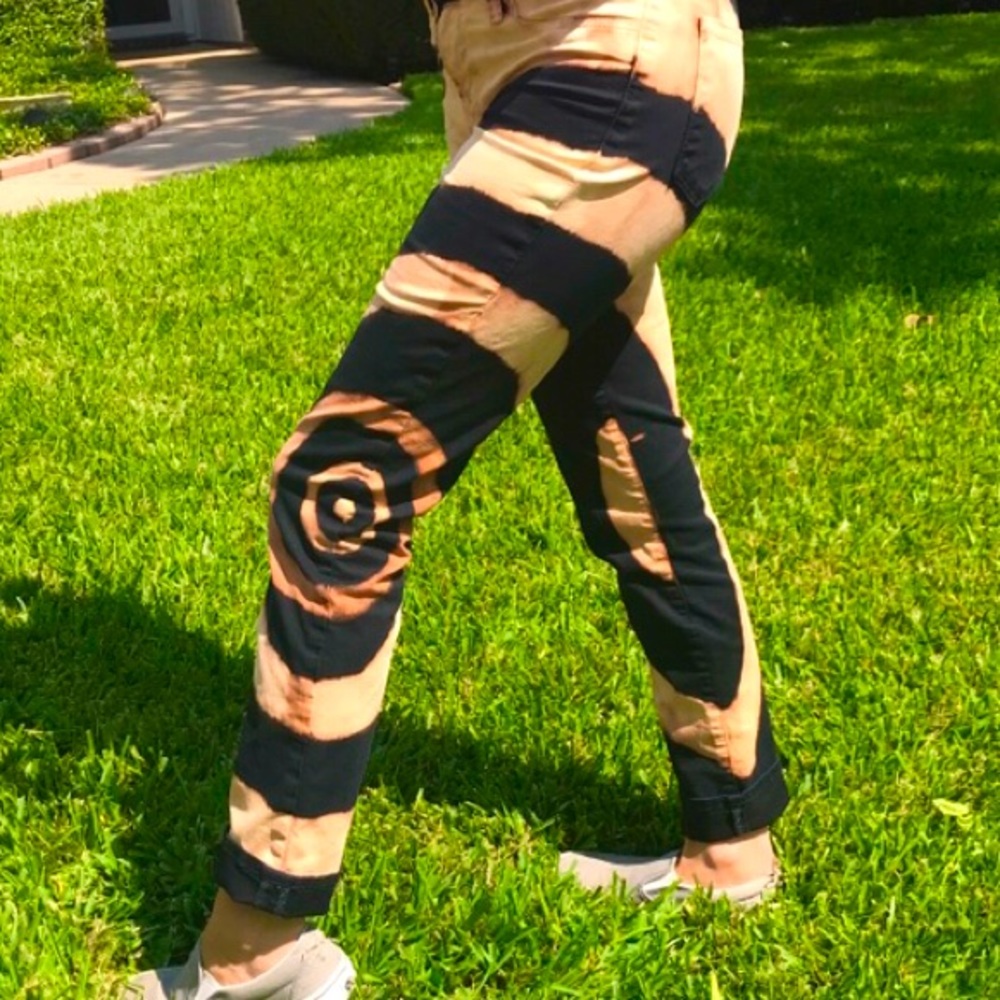 J Brand Bleach Dye Black Bullseye Pant